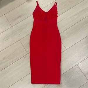 Red Lace Women's Dress